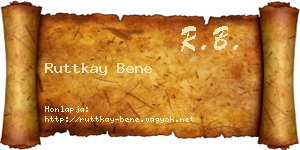 Ruttkay Bene névjegykártya